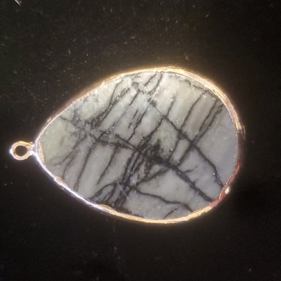 New Gold Wrapped Picasso Jasper Pendant. - Picture 1 of 6